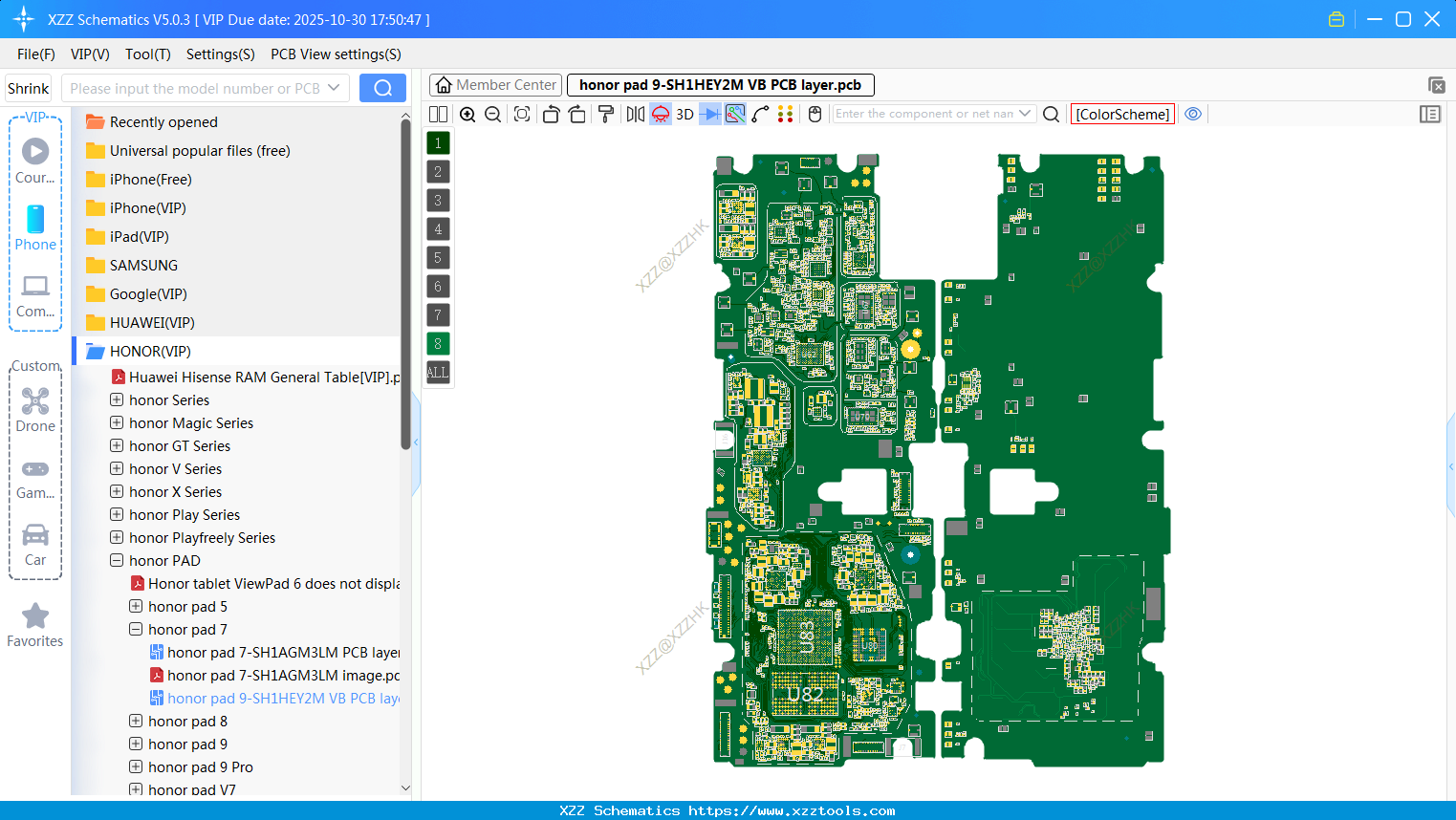Honor Pad 9-SH1HEY2M VB PCB Layer